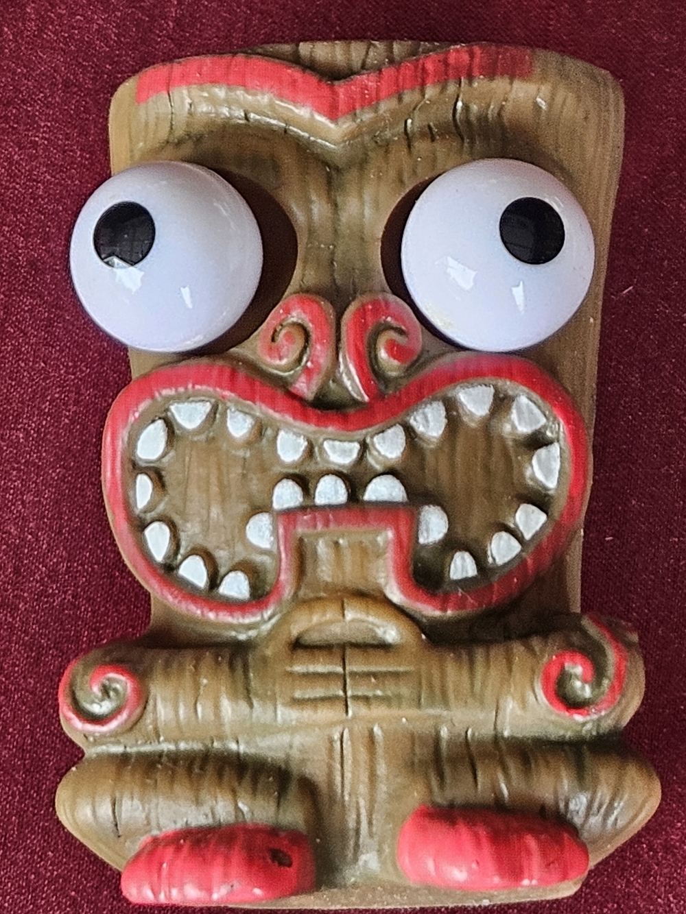 Tiki Moai Statue Stress Relief Toy Soft Squishy Squeeze Eyes Pop Funny Gift RARE